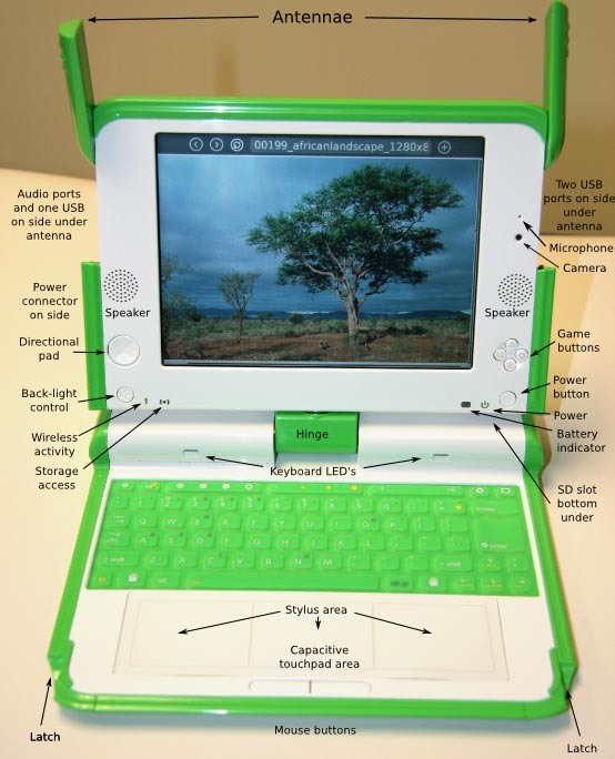 OLPC XO Laptop specs and dimensions